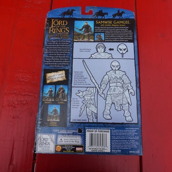 Samwise GAMGEE Lord of the Rings Return King LOTR ACTION FIUGRE NEW 2003 Toy Biz - Picture 2 of 2